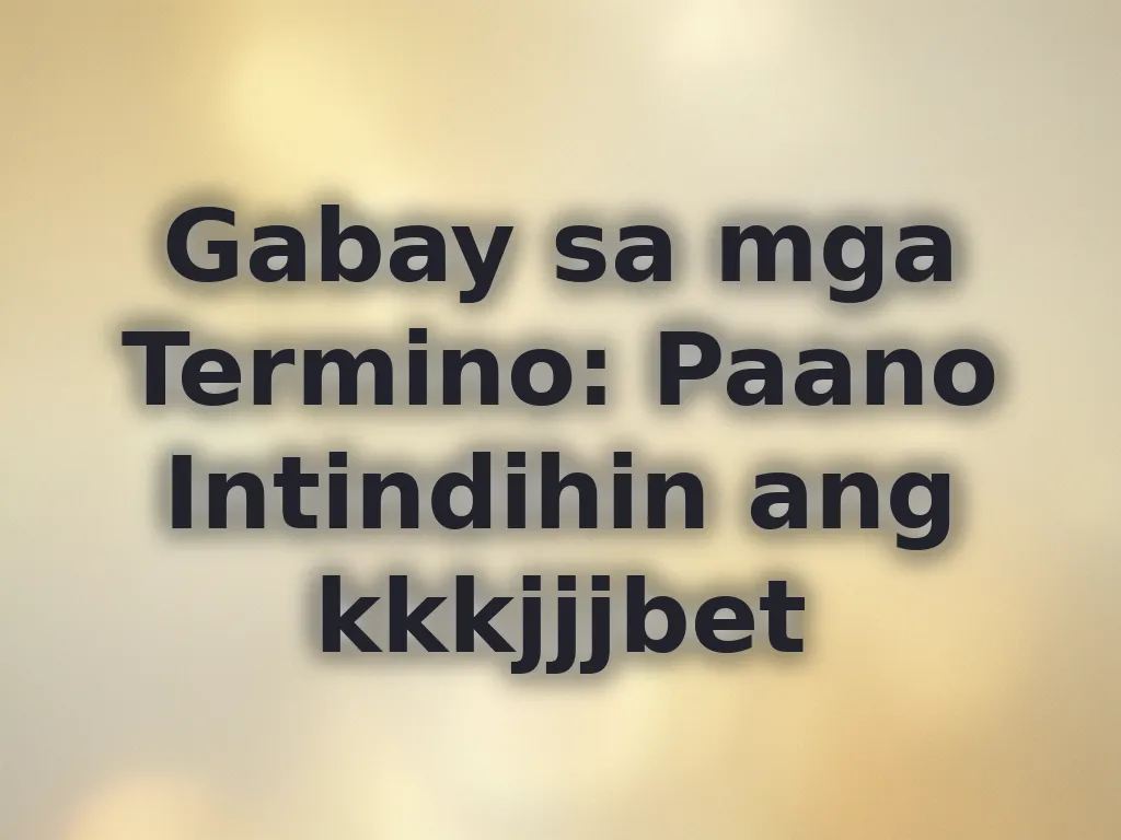 Gabay sa mga termino