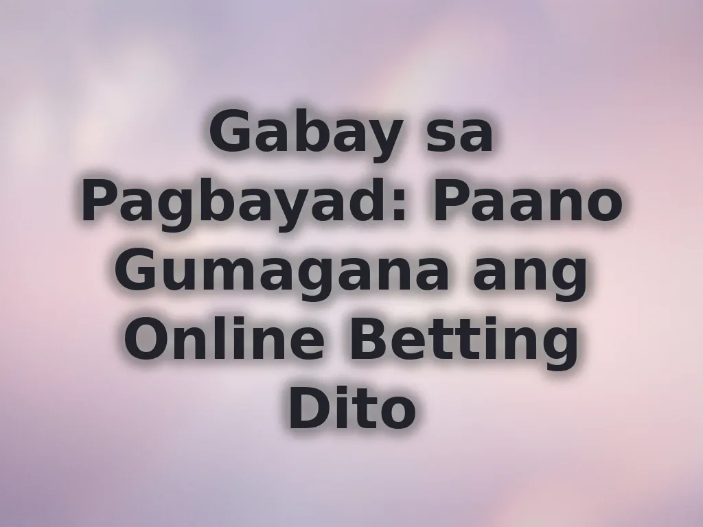 Paraan ng pagbayad